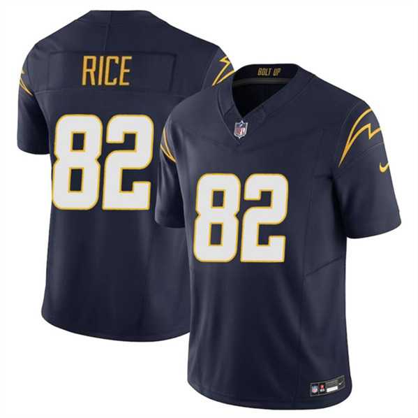 Men & Women & Youth Los Angeles Chargers #82 Brenden Rice Navy 2024 Draft F.U.S.E. Vapor Limited Stitched Jersey